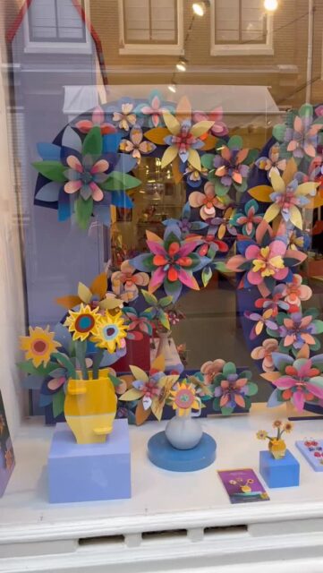 We’re blooming through the winter with our window display! Come visit us! We’re open this weekend from 10 am to 6 pm.